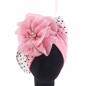 Beautiful Vintage Flower Turban Fascinator Cover Alopecia Chemo Church D…